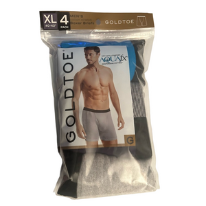 Gold toe Men’s 4 Pack Cotton Stretch Boxers Briefs XL 40 - 42